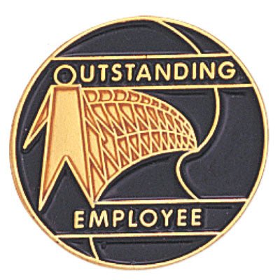 3/4 Inch "Outstanding Employee" Lapel Pin - Lapel Pin Corner