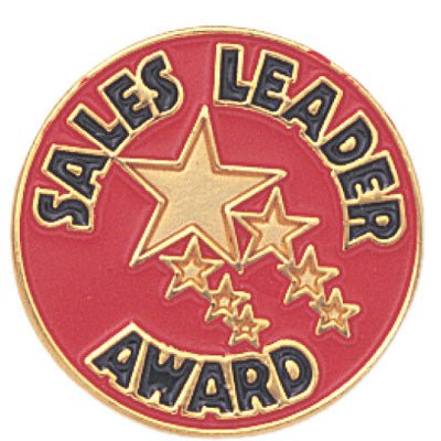 3/4 Inch "Sales Leader Award" Enameled Lapel Pin - Lapel Pin Corner