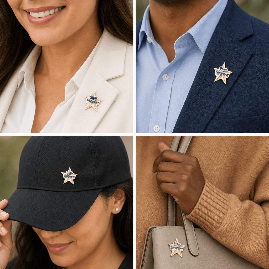 3/4 Inch Star Performance Enameled Lapel Pin - Lapel Pin Corner