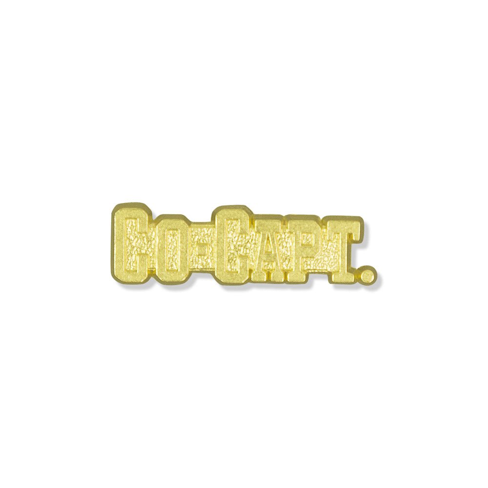 3/8 Inch Gold Co-Captain Chenille Pin-Brooches & Lapel Pins-Lapel Pin Corner