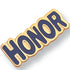3/8 Inch Gold "Honor" Enameled Lapel Pin-Brooches & Lapel Pins-Lapel Pin Corner