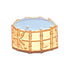 3/8 Inch Gold Musical Drum Enameled Lapel Pin-Brooches & Lapel Pins-Lapel Pin Corner