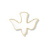 3/8 Inch Gold and White Enameled Dove Pin - Lapel Pin Corner