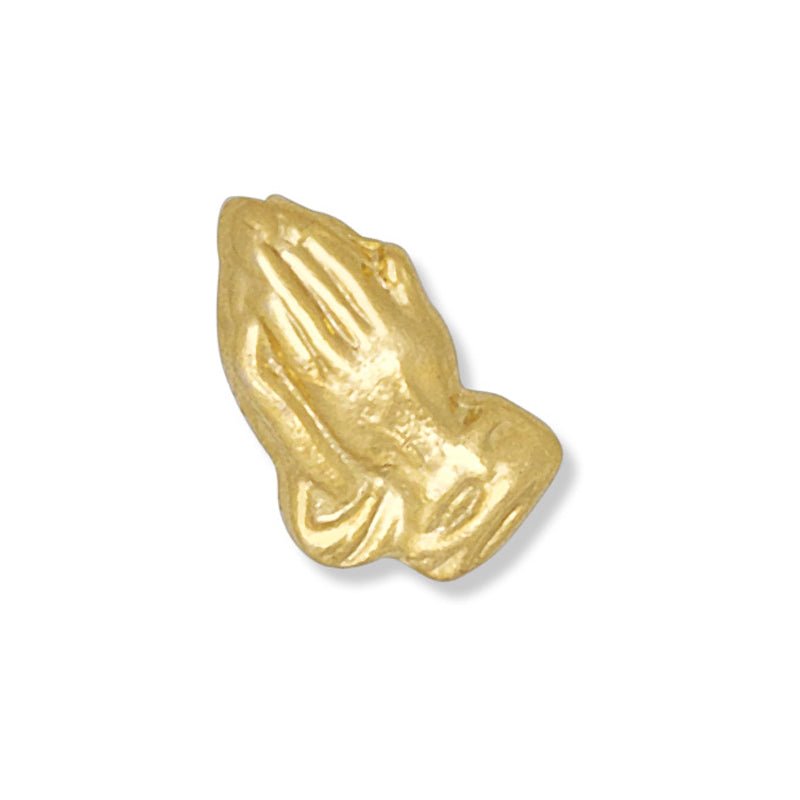 3/8 Inch Gold Praying Hands Lapel Pin - Lapel Pin Corner