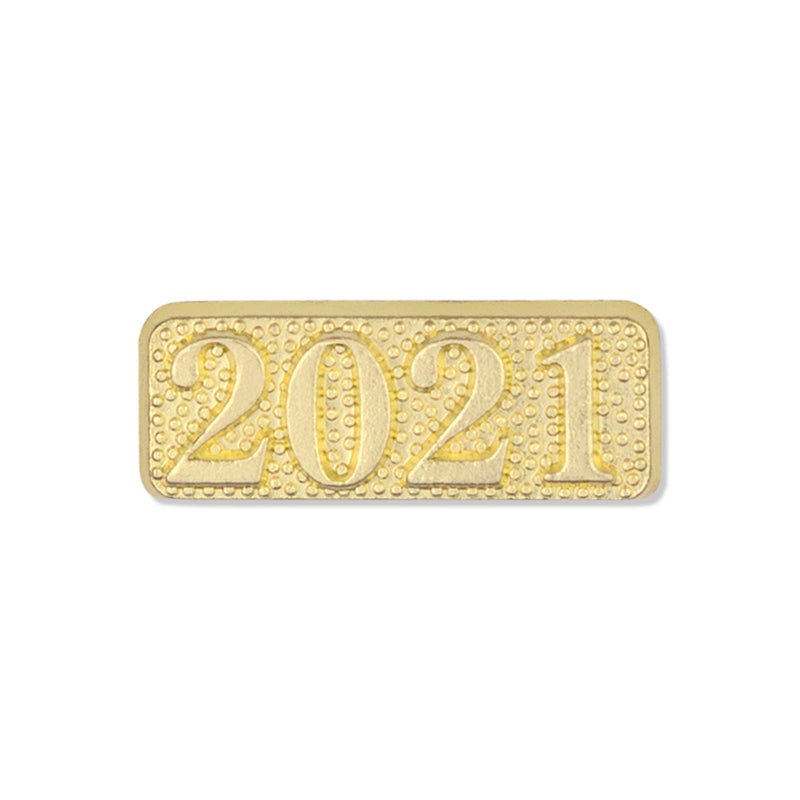 3/8 x 1 Inch 2021 Graduation Chenille Pin-Brooches & Lapel Pins-Lapel Pin Corner
