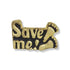 3/8 x 1/2 Inch Gold Enameled Save Me with Footprints Lapel Pin - Lapel Pin Corner