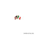 5/8 Inch American and Italian Crossed Flags Lapel Pin-Brooches & Lapel Pins-Lapel Pin Corner