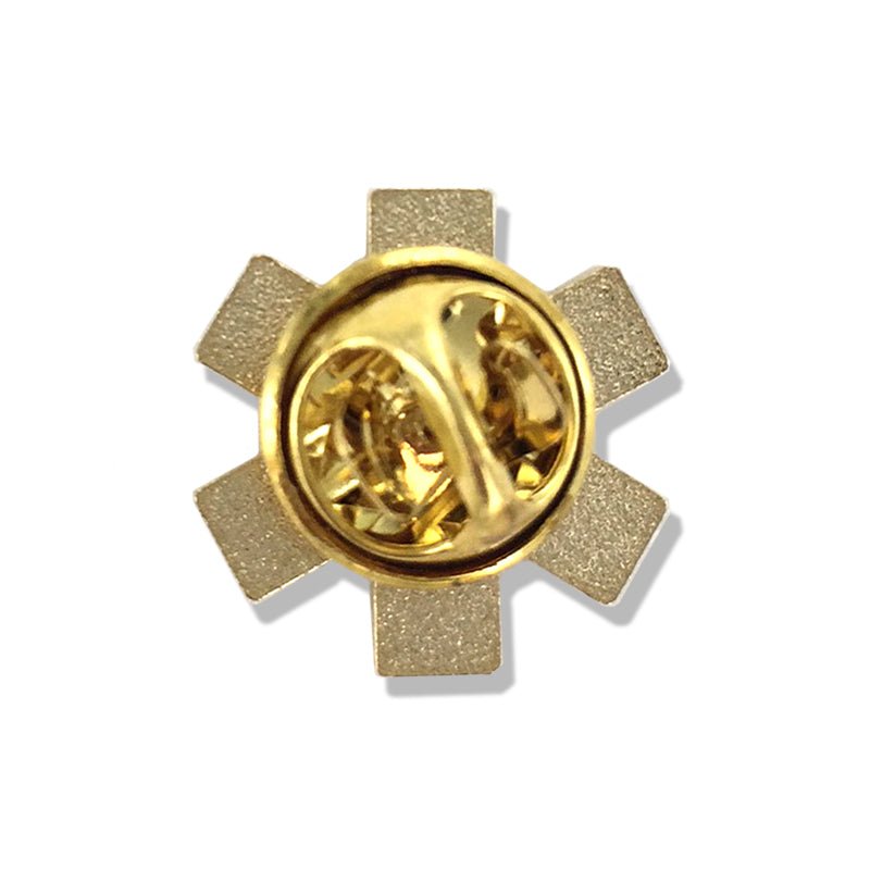5/8 Inch Gold Paramedic Insignia Enameled Lapel Pin-Brooches & Lapel Pins-Lapel Pin Corner