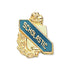 5/8 Inch Gold "Scholastic" with Torch and Wreath Enameled Lapel Pin-Brooches & Lapel Pins-Lapel Pin Corner