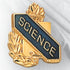 5/8 Inch Gold "Science" with Torch and Wreath Enameled Lapel Pin-Brooches & Lapel Pins-Lapel Pin Corner
