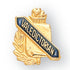5/8 Inch Gold "Valedictorian" with Torch and Wreath Enameled Lapel Pin-Brooches & Lapel Pins-Lapel Pin Corner
