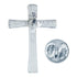 5/8 Inch Silver Maltese Cross Lapel Pin-Brooches & Lapel Pins-Lapel Pin Corner