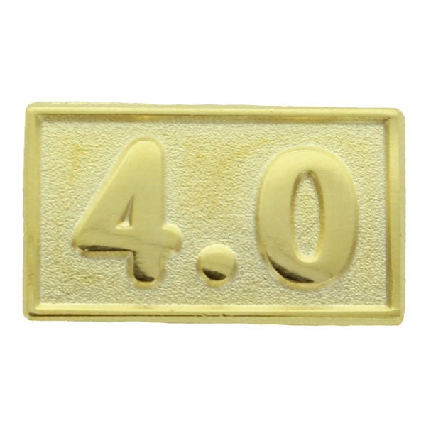 5/8 Inch Gold 4.0 Student GPA Lapel Pin - Lapel Pin Corner