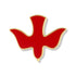 5/8 Inch Gold and Red Enameled Dove Pin - Lapel Pin Corner