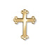 5/8 Inch Gold Budded Ends Cross Lapel Pin - Lapel Pin Corner