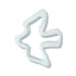 5/8 x 3/4 Inch Pierced Outline Silver Dove Pin - Lapel Pin Corner
