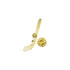 7/16 Inch Gold Hockey Stick Chenille Pin-Brooches & Lapel Pins-Lapel Pin Corner