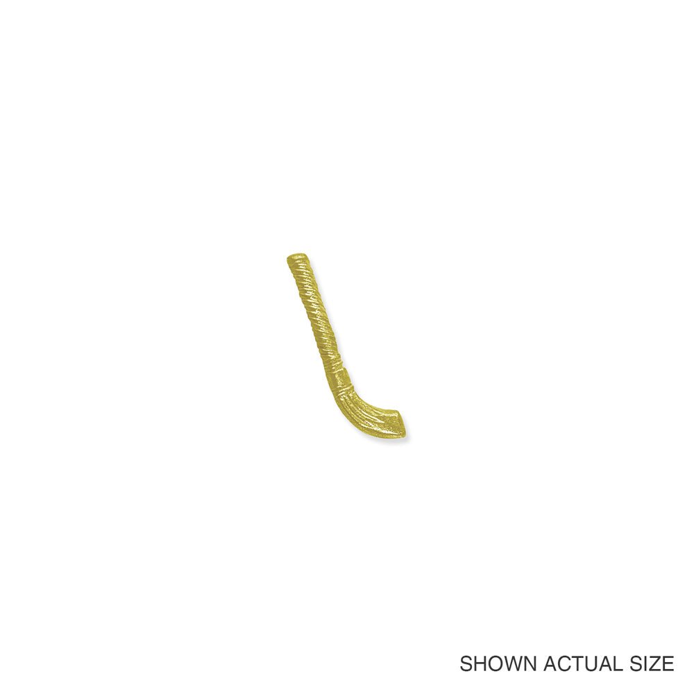 7/16 Inch Gold Hockey Stick Chenille Pin-Brooches & Lapel Pins-Lapel Pin Corner