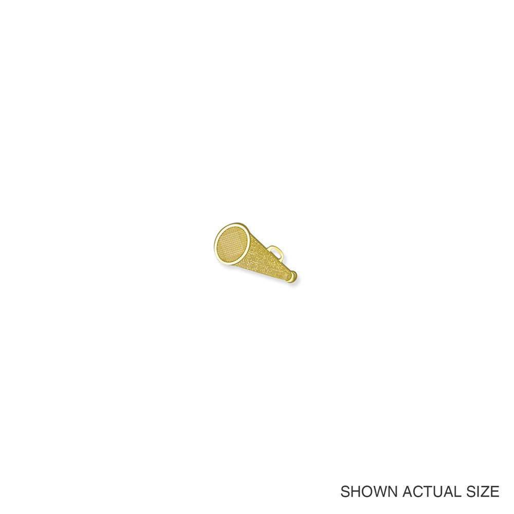 7/16 Inch Gold Megaphone Chenille Pin-Brooches & Lapel Pins-Lapel Pin Corner
