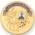 7/8 Inch Gold Art Award with Art Pallete and Canvas Enameled Lapel Pin-Brooches & Lapel Pins-Lapel Pin Corner