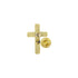 7/8 Inch Gold Cross Chenille Pin-Brooches & Lapel Pins-Lapel Pin Corner