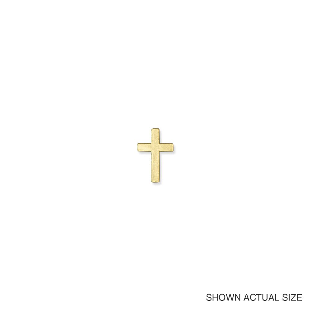 7/8 Inch Gold Cross Chenille Pin-Brooches & Lapel Pins-Lapel Pin Corner