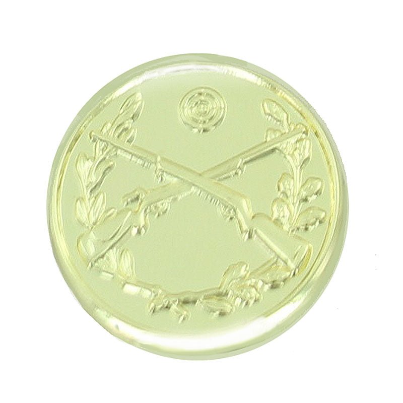 7/8 Inch Gold Crossed Rifles Chenille Pin-Brooches & Lapel Pins-Lapel Pin Corner