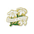 7/8 Inch Gold Enameled Christ is Risen Lily Flower Pin-Brooches & Lapel Pins-Lapel Pin Corner
