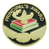 7/8 Inch Gold Principal's Award with Lamp of Learning, Books & Handshake Enameled Lapel Pin-Brooches & Lapel Pins-Lapel Pin Corner