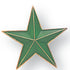 7/8 Inch Green Star Lapel Pin-Brooches & Lapel Pins-Lapel Pin Corner