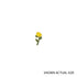 7/8 Inch Long Stem Yellow Rose Enameled Lapel Pin-Brooches & Lapel Pins-Lapel Pin Corner