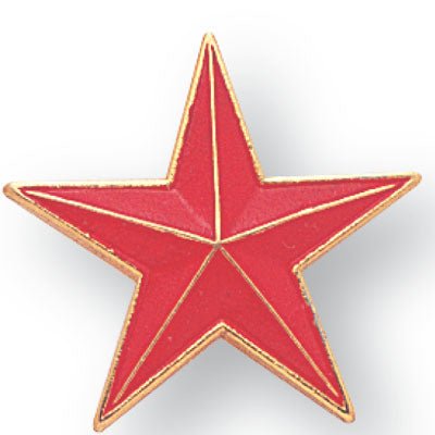 7/8 Inch Red Star Lapel Pin-Brooches & Lapel Pins-Lapel Pin Corner