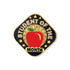 7/8 Inch Student of the Month with Apple Enameled Lapel Pin-Brooches & Lapel Pins-Lapel Pin Corner
