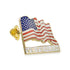 7/8 Inch Veteran American Flag Pin-Brooches & Lapel Pins-Lapel Pin Corner