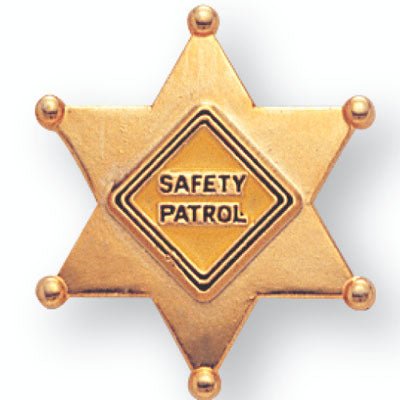 7/8 Gold Safety Patrol Badge Enameled Lapel Pin - Lapel Pin Corner