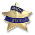 7/8 Inch Blue and Gold "Math Star" Lapel Pin - Lapel Pin Corner