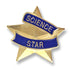 7/8 Inch Blue and Gold "Science Star" Lapel Pin - Lapel Pin Corner