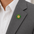 7/8 Inch Bright Gold Green "Employee of the Day" Lapel Pin - Lapel Pin Corner