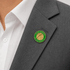7/8 Inch Bright Gold Green "Team Member of the Month" Lapel Pin - Lapel Pin Corner