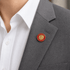 7/8 Inch Bright Gold Red "Team Member of the Week" Lapel Pin - Lapel Pin Corner