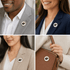 7/8 Inch Enameled "Recognition of Leadership" with Bald Eagle and Torch Lapel Pin - Lapel Pin Corner