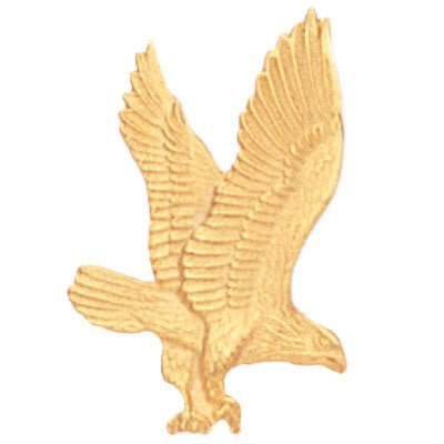 7/8 Inch Gold Eagle Lapel Pin with Regular Clutch - Lapel Pin Corner