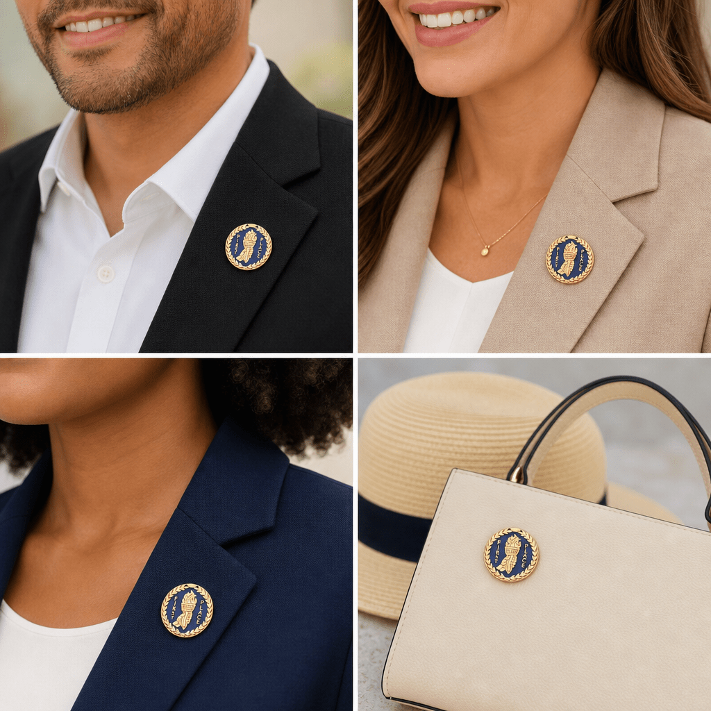 7/8 Inch Gold First Place Pin - Lapel Pin Corner