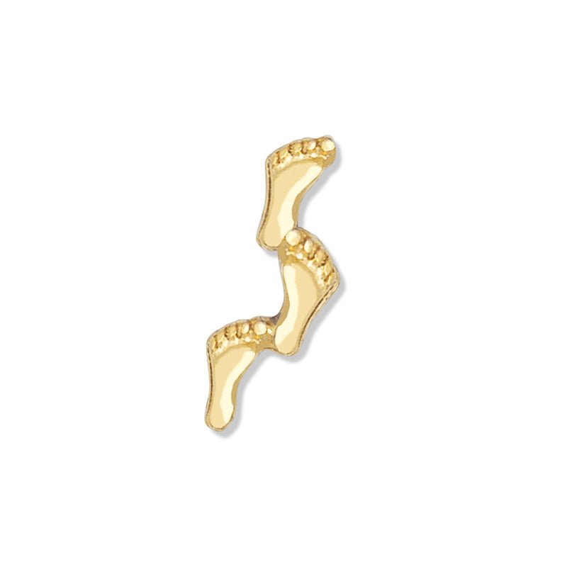 7/8 Inch Gold Footprints Lapel Pin - Lapel Pin Corner