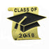 7/8 Inch Gold Graduation Hat & Scroll "Class of 2018" Lapel Pin - Lapel Pin Corner