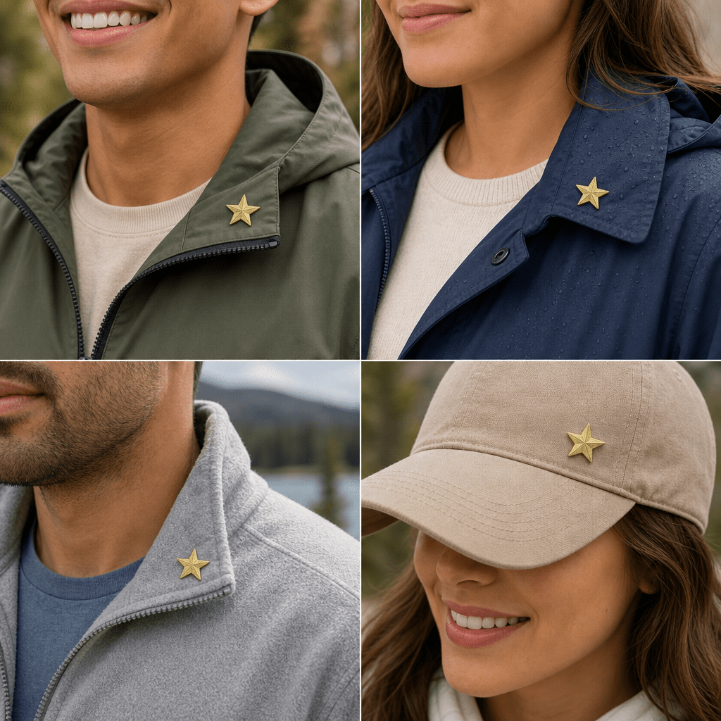 7/8 Inch Gold Star Lapel Pin - Lapel Pin Corner