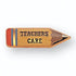 7/8 Inch Gold Teachers Care Pencil Enameled Lapel Pin - Lapel Pin Corner