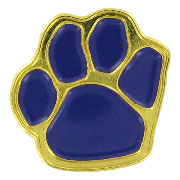 7/8 Inch Paw Print Enameled Lapel Pin - Lapel Pin Corner