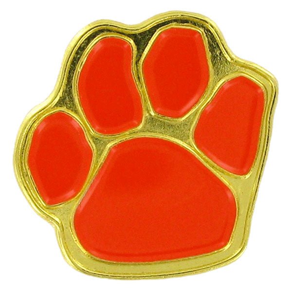 7/8 Inch Paw Print Enameled Lapel Pin - Lapel Pin Corner