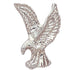 7/8 Inch Silver Eagle Lapel Pin - Lapel Pin Corner